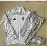 Chándal Real Madrid 2025/26 ( White with Gray Long Zipper) - NIÑOS
